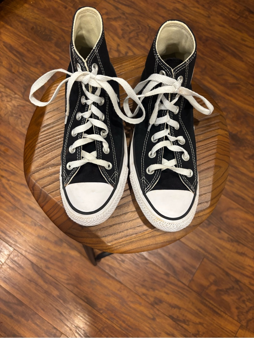 Classic High-Top Canvas Sneakers - Black